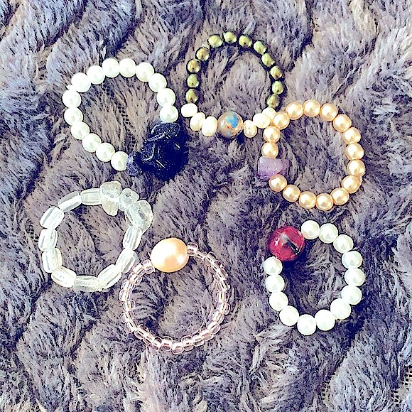 Custom Stretchy Rings [Set of 4]»Soul Embellishments Natural Healing Gemstones - Picture 12 of 16